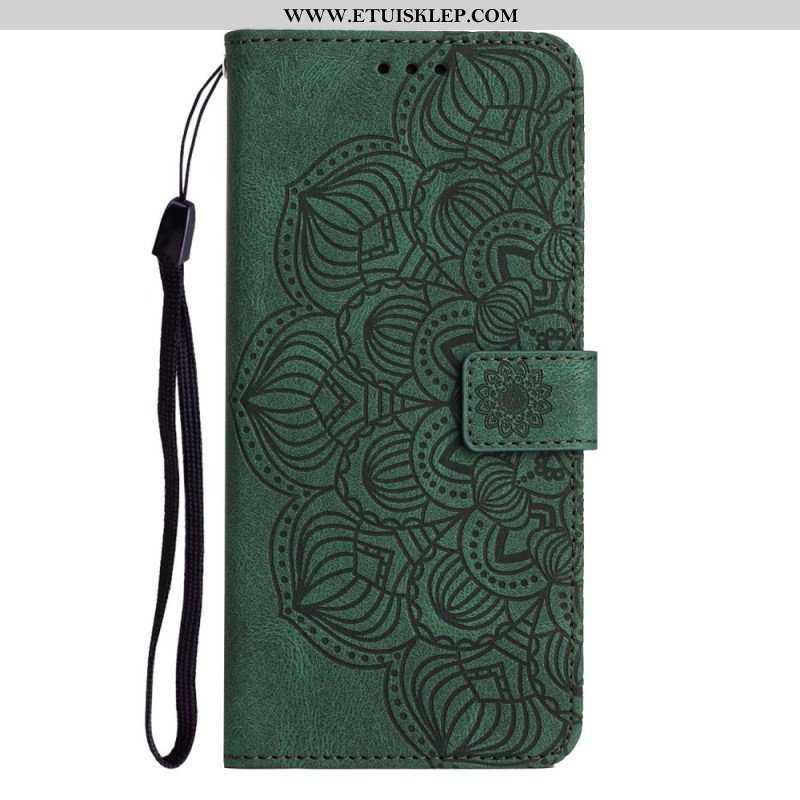 Etui Folio do iPhone 14 z Łańcuch Paskowata Mandala